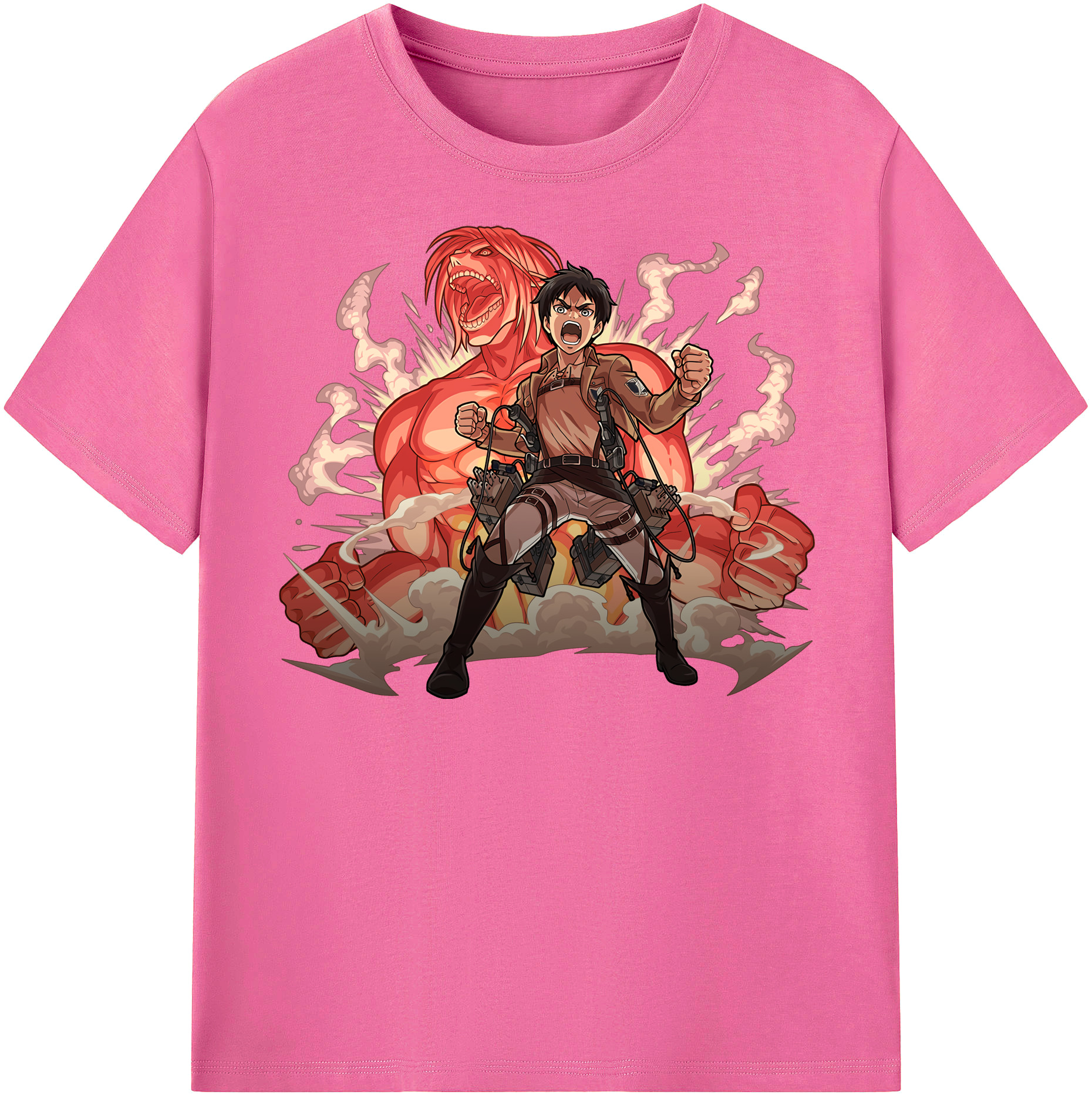 （画像用） 進撃の巨人 エレン･イェーガー Attack on Titan Eren Jäger レディースカジュアルプリントTシャツ（綿100％）
